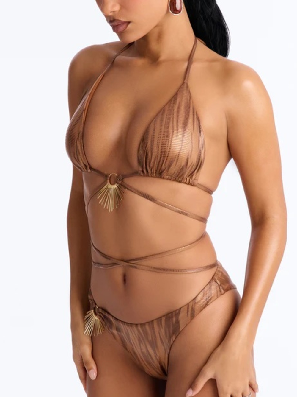Shaded Luxe Strappy Halter Bikini NEW 🏷️